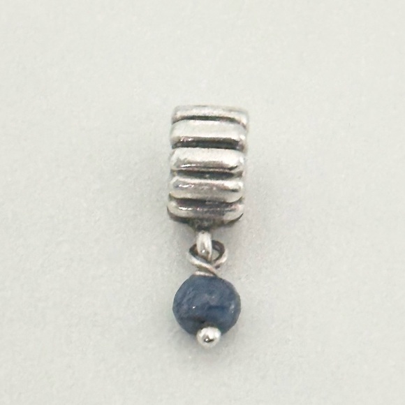 Pandora September Blue Sapphire Birthstone Gemstone Bead Charm - Picture 1 of 5